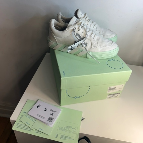 Off White Sneakers LOW VULCANIZED ECO CANVAS WHITE MINT 37EU - Picture 1 of 5